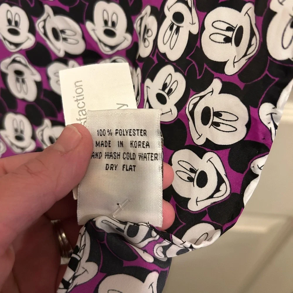 Vintage Disney Purple and Black Mickey Mouse scarf
